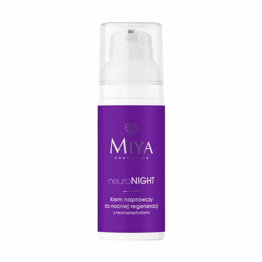 Відновлювальний крем для нічної регенерації обличчя Miya Cosmetics Neuro Night з нейропептидами, 50 мл
