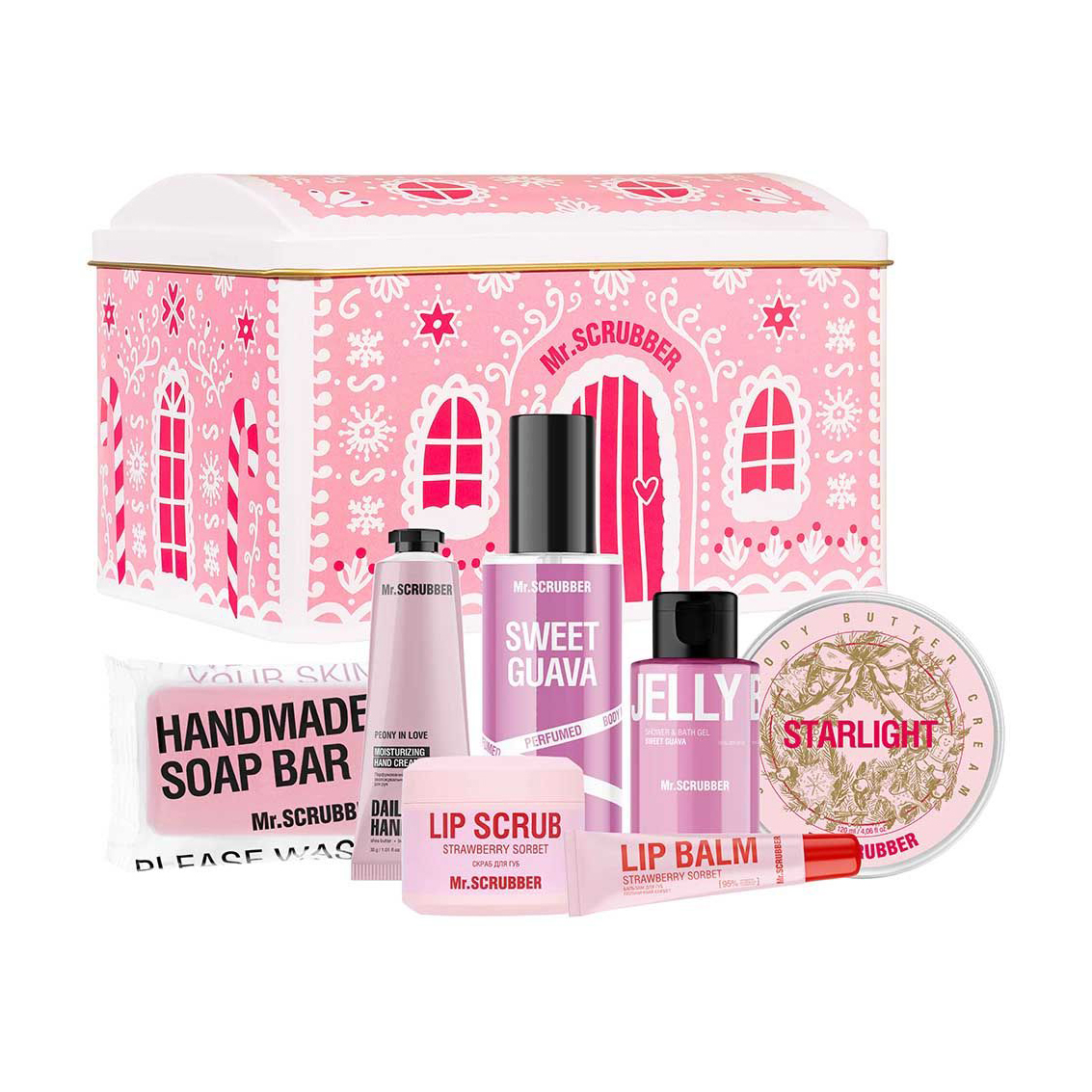 

Уцінка! Подарунковий набір Mr.Scrubber Sweet Candy House, 7 предметів