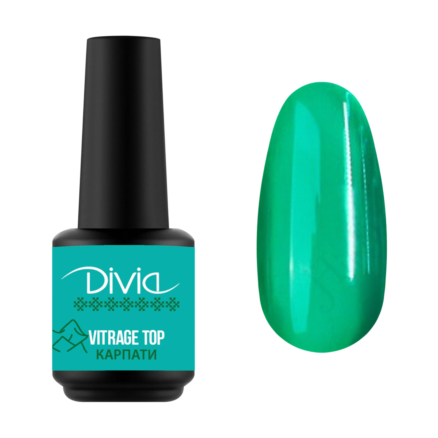 

Вітражний топ для гель-лаку Divia Vitrage Top, TN02-Карпати, 7 мл