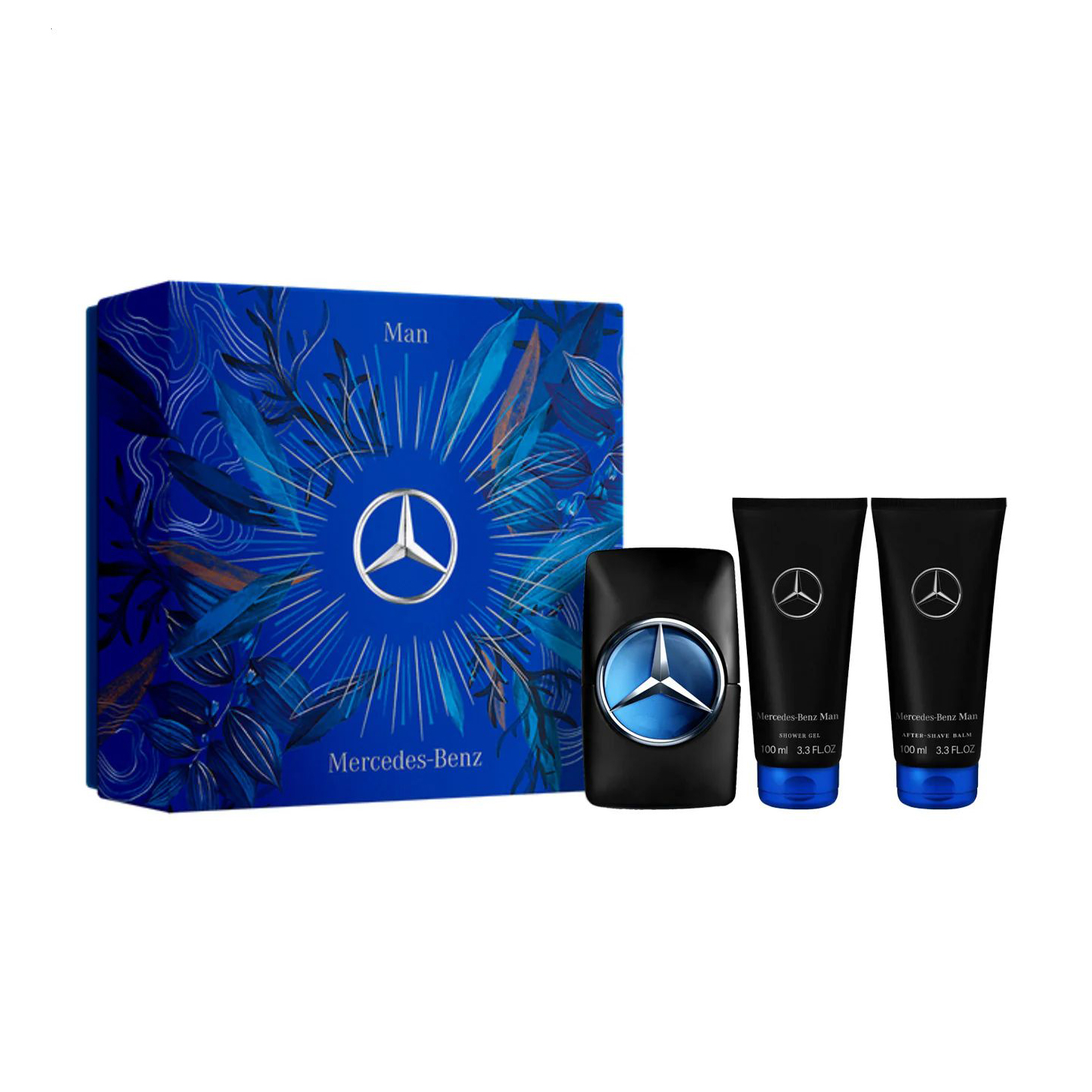 

Парфумований набір чоловічий Mercedes-Benz Man Gift Set (туалетна вода, 100 мл + гель для душу, 100 мл + бальзам після гоління, 100 мл)