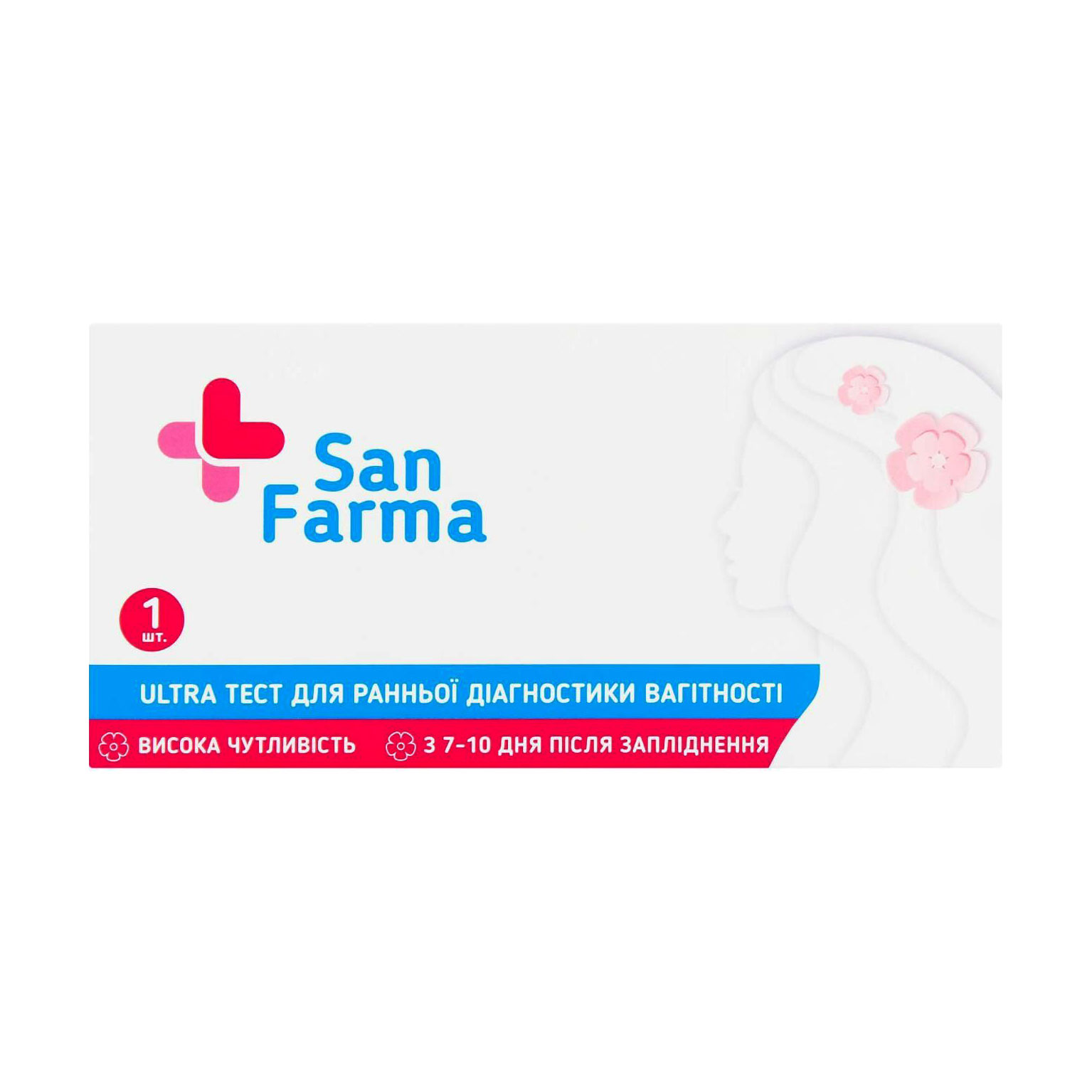 

Уцінка! Тест на вагітність San Farma Ultra для ранньої діагностики, 1 шт