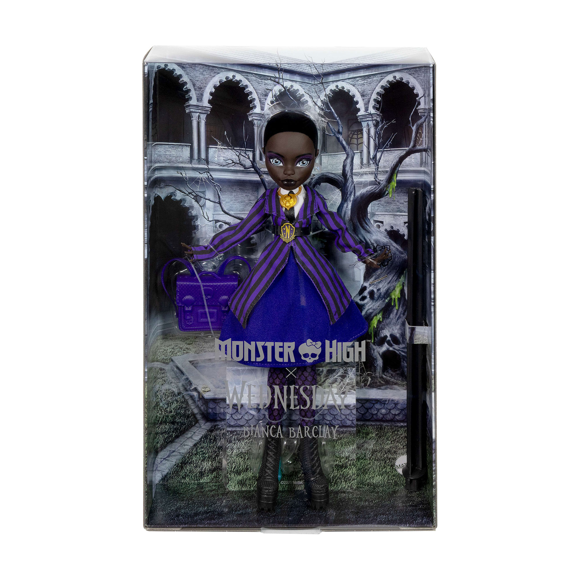 

Колекційна лялька Monster High X Wednesday Б'янка у шкільній формі, від 6 років, 29 см (JDR71)