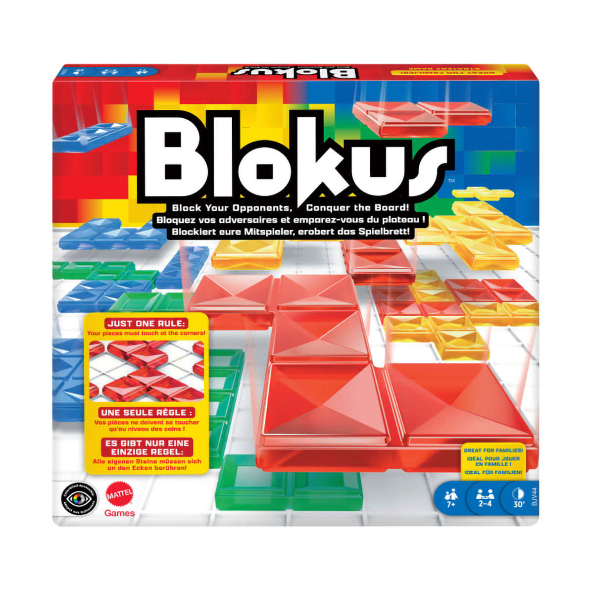 

Настільна гра Mattel Games Блокус, класична, від 7 років (BJV44)