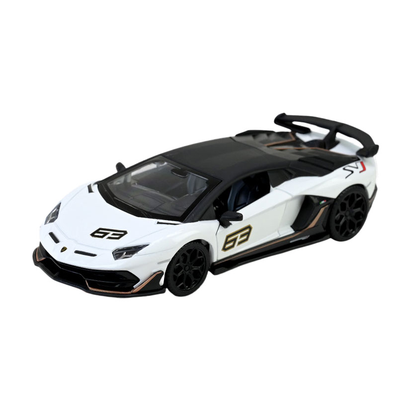 

Автомодель Автопром Lamborghini Aventador SVJ, 1:32, у коробці, зі світлом та звуком, біла, від 3 років, 15.5*6.5*3.5 см (68472(W))