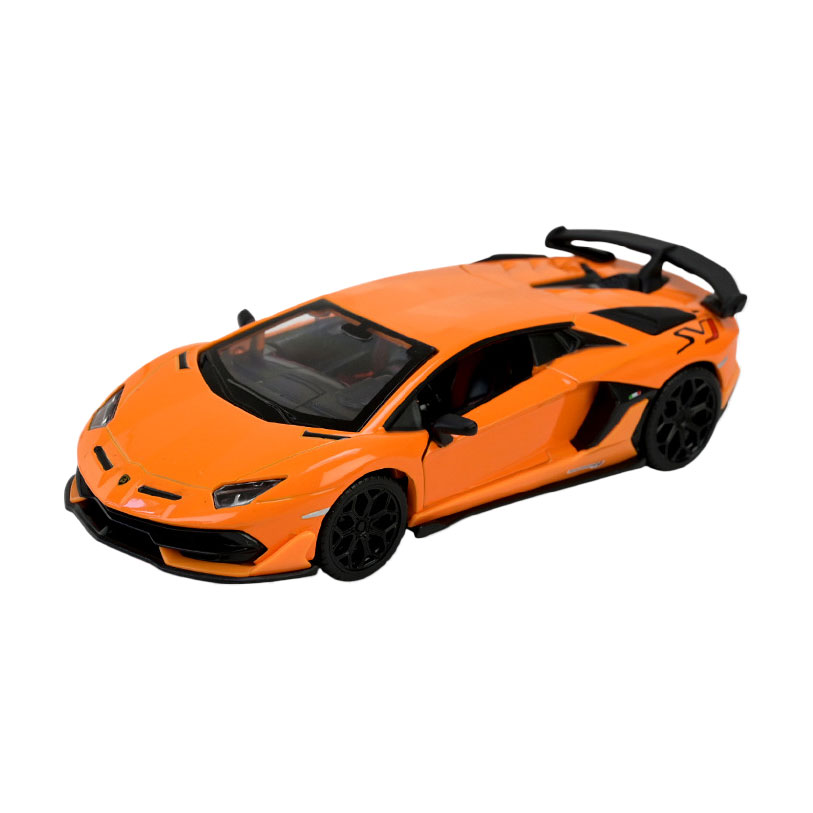 

Автомодель Автопром Lamborghini Aventador SVJ, 1:32, у коробці, зі світлом та звуком, помаранчева, від 3 років, 15*6*3.5 см (68473)