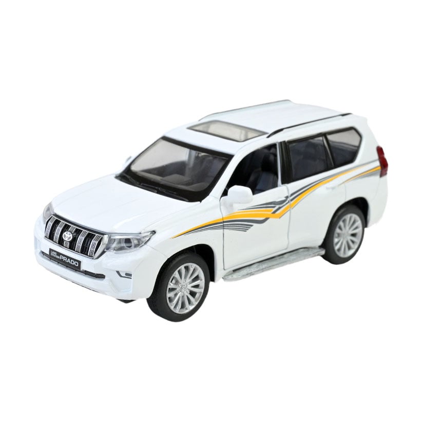 

Автомодель Автопром Toyota Land Cruiser Prado, 1:32, у коробці, зі світлом та звуком, біла, від 3 років, 14.5*6*5.5 см (68482)