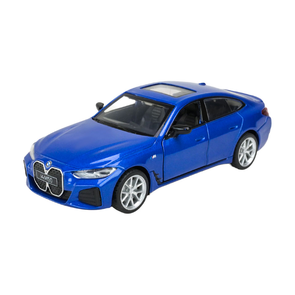 

Автомодель Автопром BMW i4 M50, 1:34, у коробці, зі світлом та звуком, синя, від 3 років, 14*5.5*4 см (68720)
