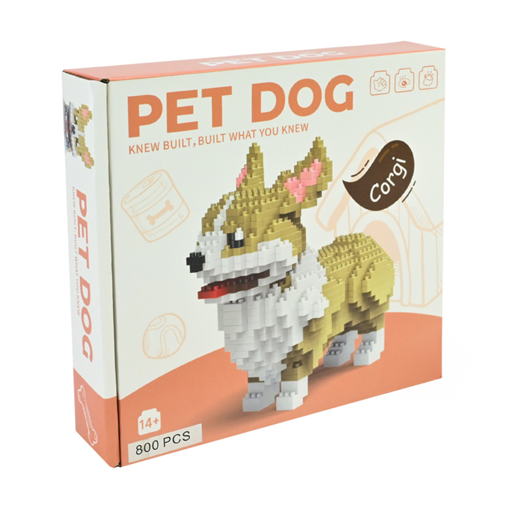 

Конструктор Shantou Jinxing Pet Dog Corgi, від 14 років, 800 деталей (911-5)