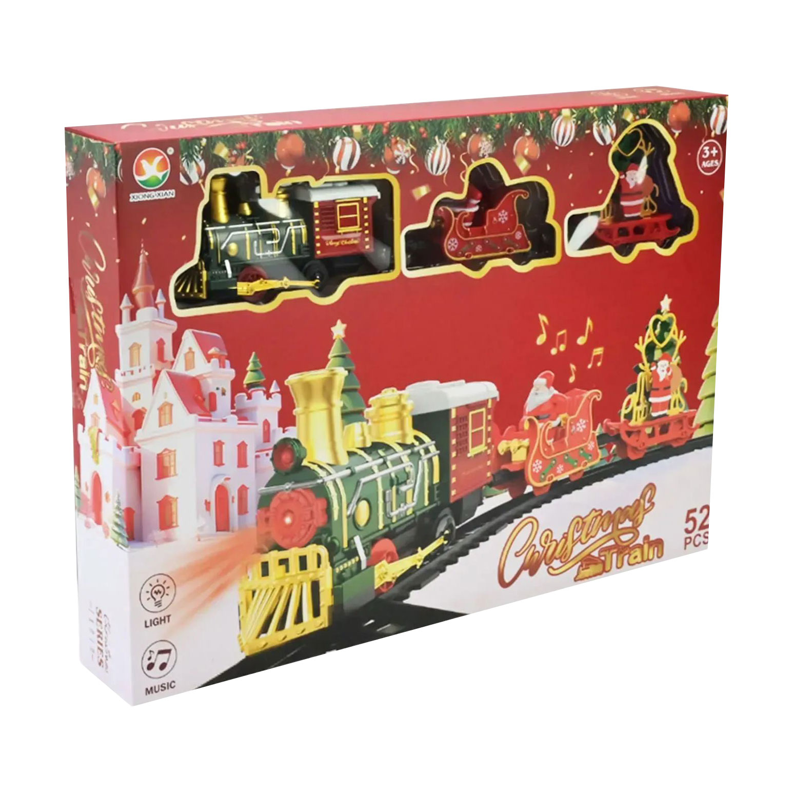 

Дитячий іграшковий набір Shantou Jinxing Залізниця, на батарейках, зі світлом та звуком, від 3 років, 51.5*36*7.5 см, 52 елементи (699-90A)