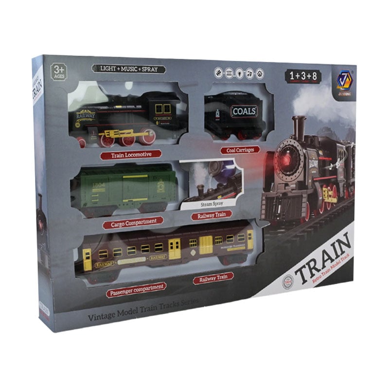 

Дитячий іграшковий набір Shantou Jinxing Залізниця, на акумуляторі, зі світлом та звуком, від 3 років, 51*33*5.5 см, 12 елементів (652-X20)