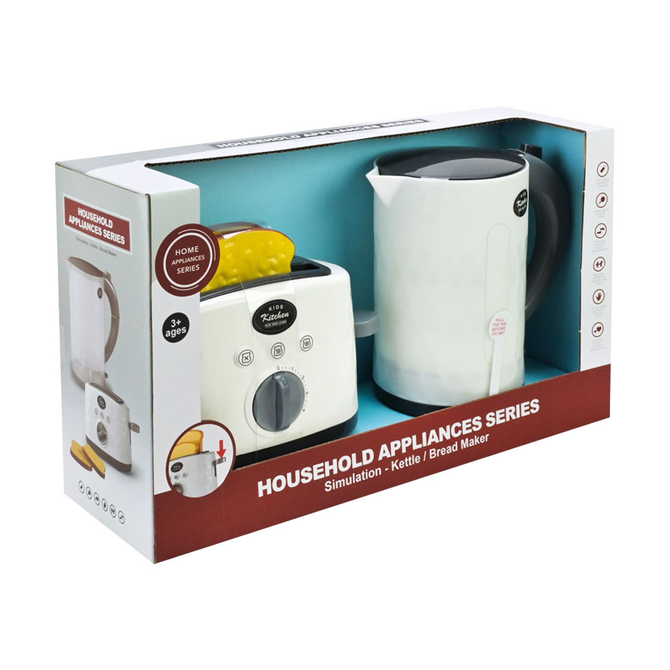 

Дитячий іграшковий набір Shantou Jinxing Побутова техніка, у коробці, від 3 років (чайник, 1 шт + тостер, 1 шт + тости, 2 шт) (998-10L)