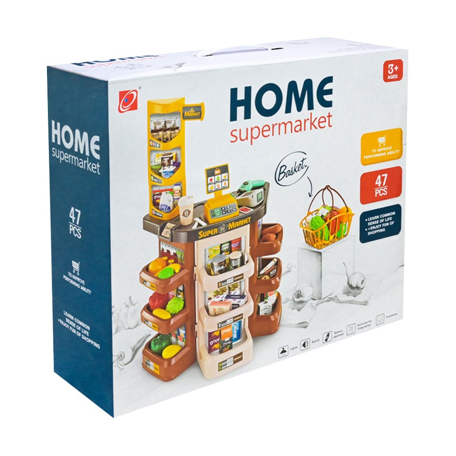 

Дитячий іграшковий набір Shantou Jinxing Супермаркет, від 3 років, 53*34*79 см, 47 елементів (668-87)