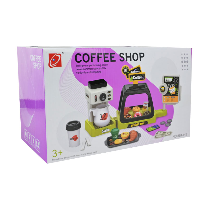 

Дитячий ігровий набір Shantou Jinxing Кондитерська, на батарейках, зі звуком, у коробці, від 3 років, 41*15*20 см, 42 елементи (668-142)