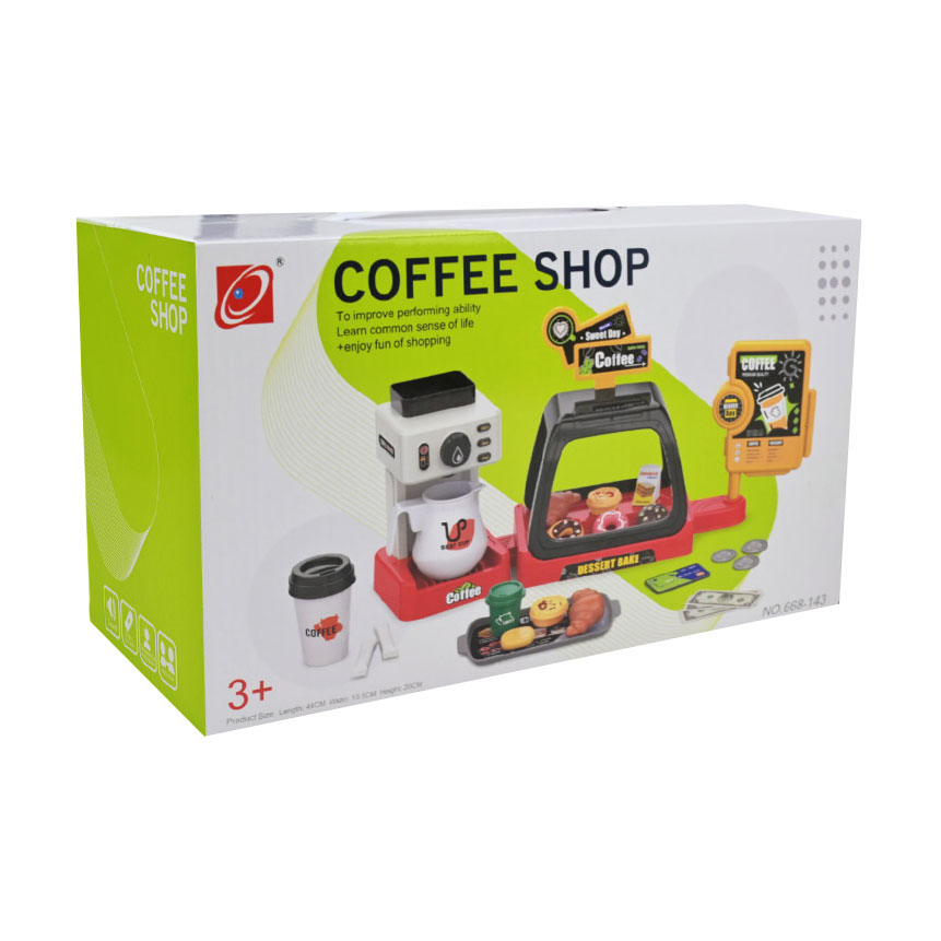 

Дитячий ігровий набір Shantou Jinxing Кондитерська, на батарейках, зі звуком, у коробці, від 3 років, 41*15*20 см, 42 елементи (668-143)