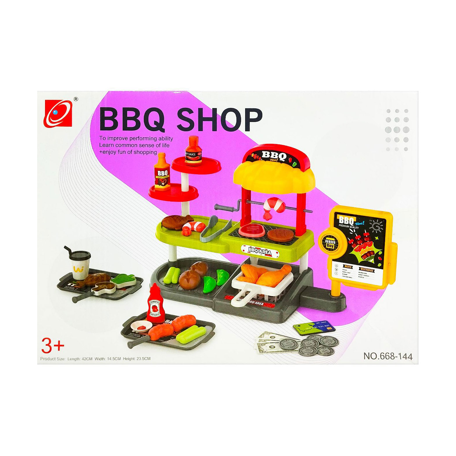 

Дитячий ігровий набір Shantou Jinxing Супермаркет BBQ Shop, у коробці, від 3 років, 31*8*22 см, 56 елементів (668-144)