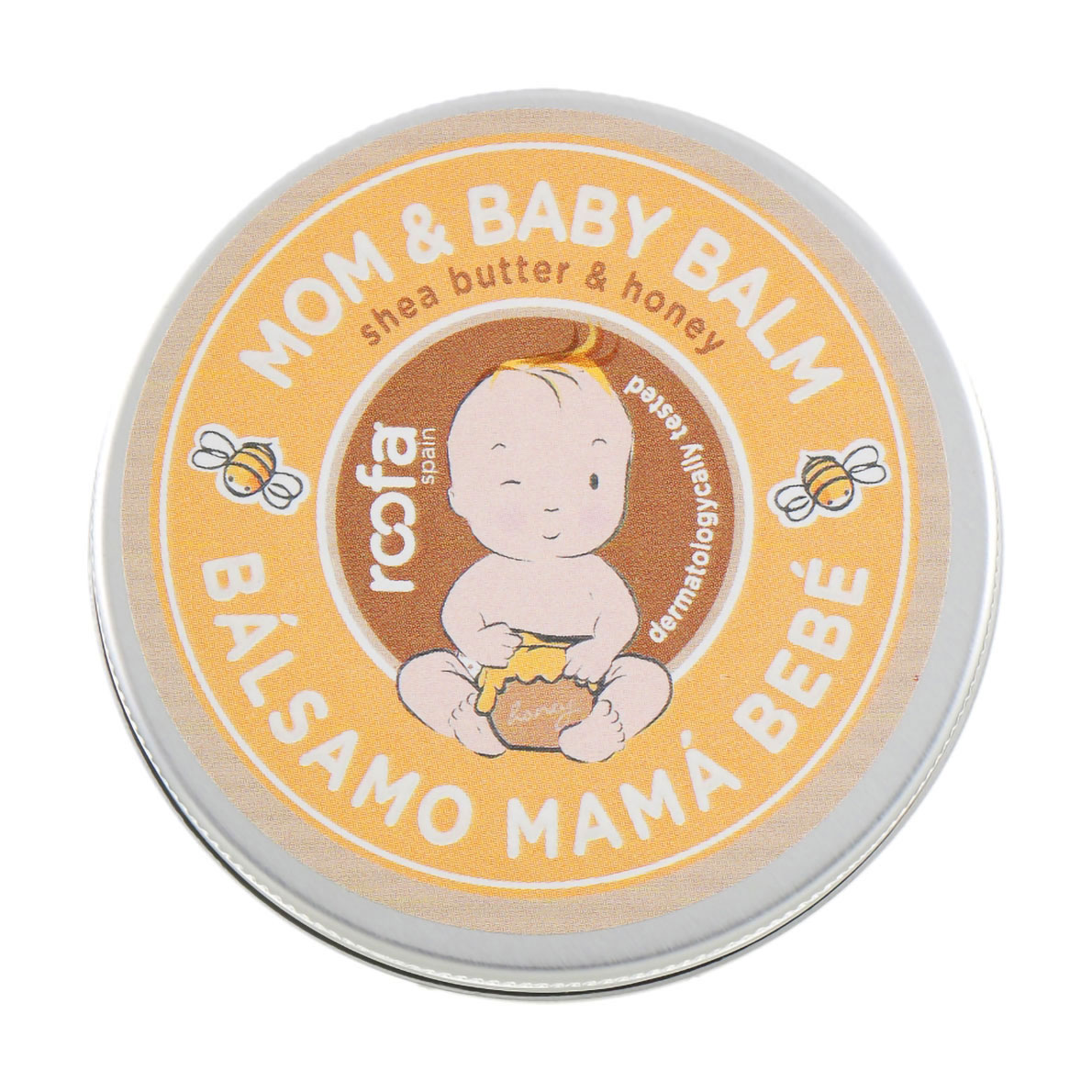 

Бальзам для мами та дитини для сухої шкіри тіла Roofa Honey Mom & Baby Balm Shea Butter & Honey, від розтяжок, 50 мл