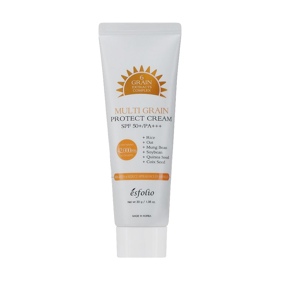 

Сонцезахисний крем для тіла Esfolio Multi Grain Protect Cream SPF 50+/PA+++ з екстрактом злаків, 30 г