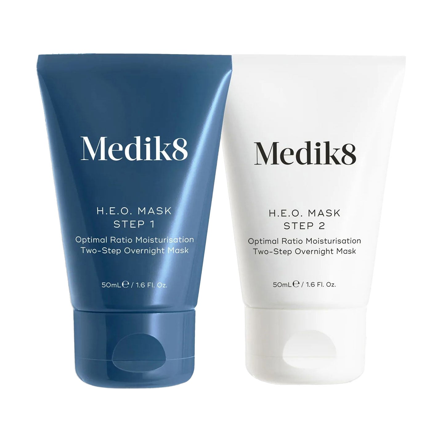 

Набір нічних зволожувальних масок для обличчя Medik8 H.E.O. Mask (етап 1, 50 мл + етап 2, 50 мл)