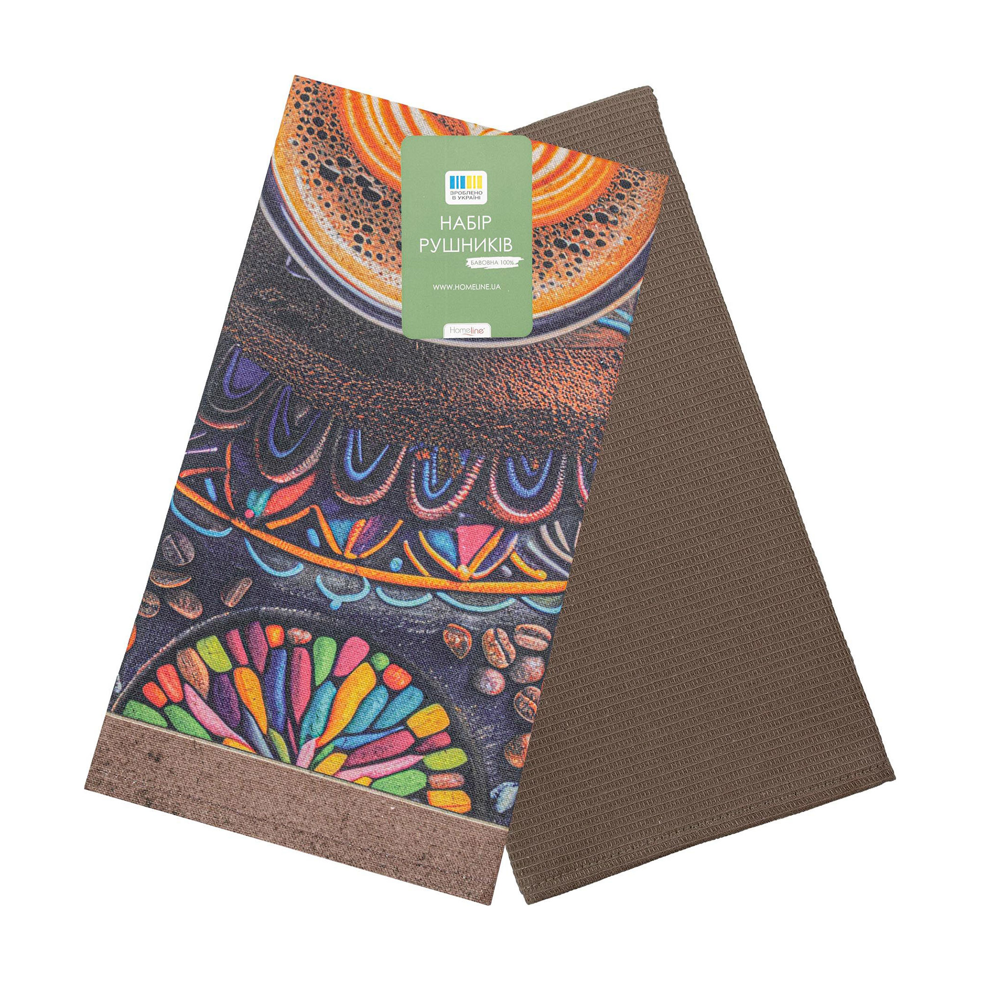 

Набір кухонних рушників вафельних Home Line Пряна кава, коричневий, 40*60 см, 2 шт (196678)