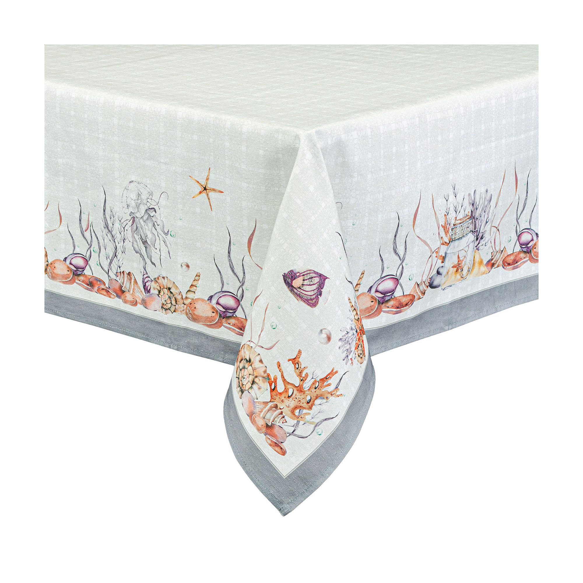 

Кухонна скатертина Home Line Морський світ, сірий, 120*150 см (напівпанама) (196798)