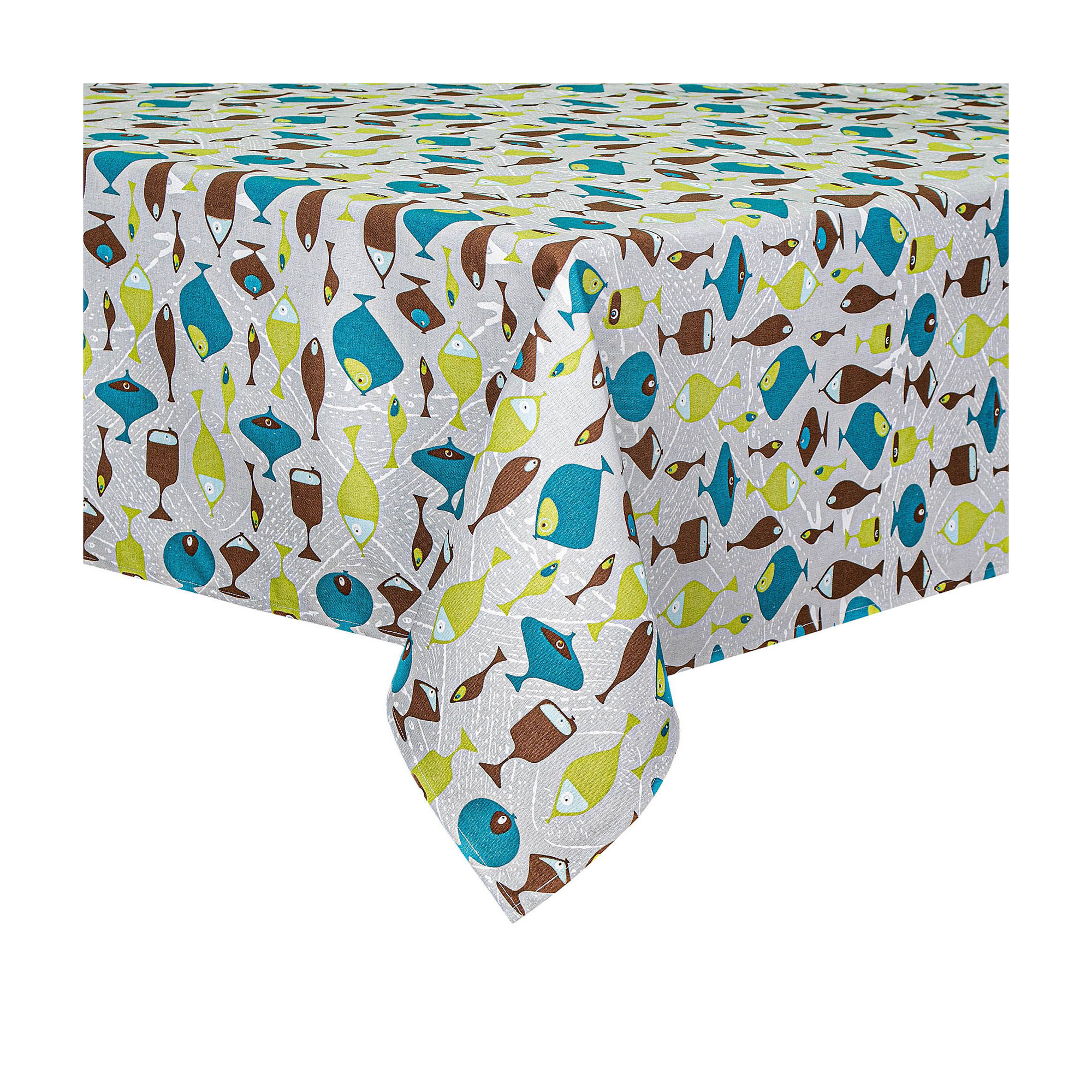 

Кухонна скатертина Home Line Рибки, світло-сірий, 120*150 см (напівпанама) (192777)