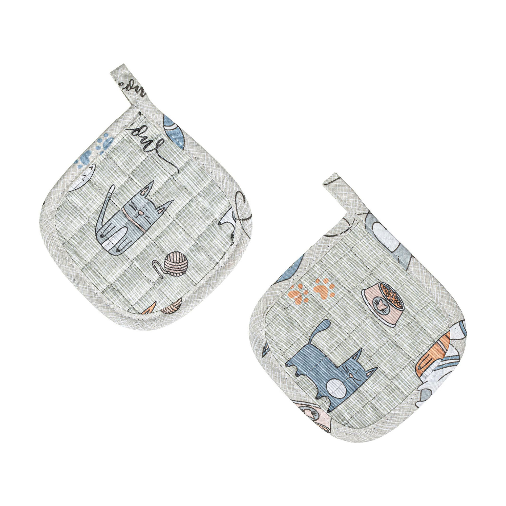 

Набір прихваток Home Line Кіт на кухні, бежевий, 15*15 см, 2 шт (179697)