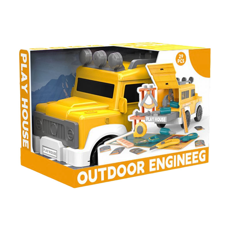 

Дитячий ігровий набір інструментів YG Toys в формі машинки, в коробці, 29 елементів, від 3 років, 28.5*18*21 см (BX19)