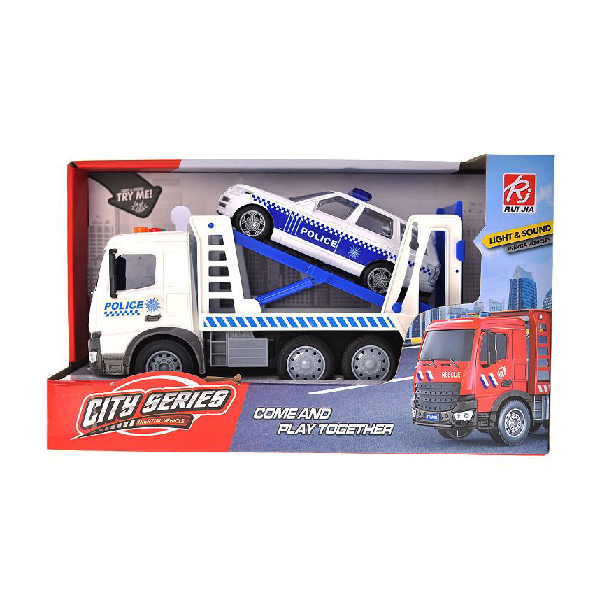 

Дитяча іграшка YG Toys Евакуатор, інерційний, озвучений, зі світлом, в коробці, від 3 років, 29.5*11*17.5 см (RJ005B)