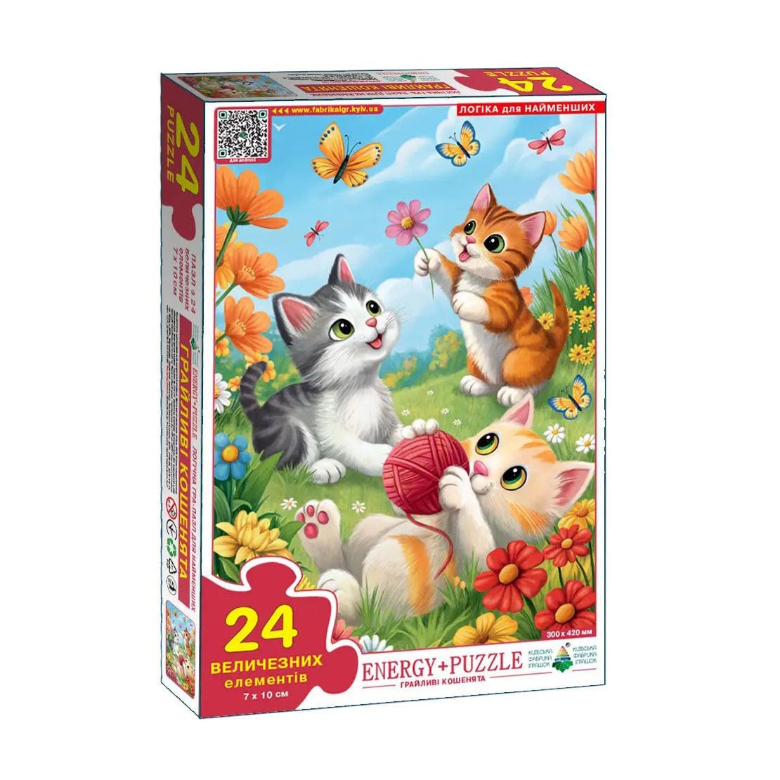 

Пазли Київська Фабрика Іграшок Грайливі кошенята, 24 елементи, від 2 років (Паз6324)