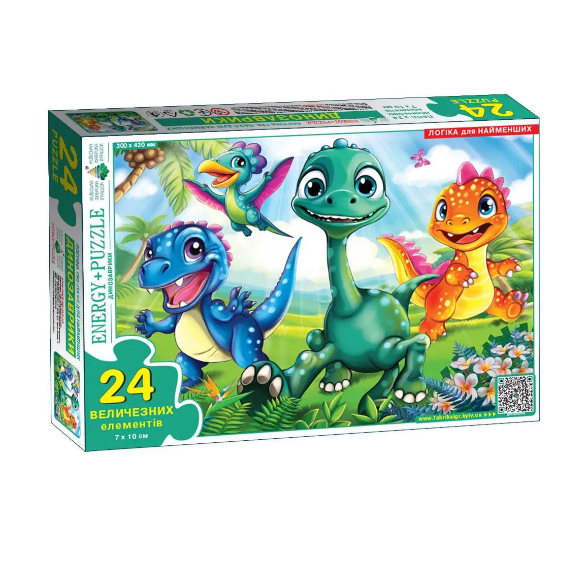 

Пазли Київська Фабрика Іграшок Динозаврики, 24 елементи, від 2 років (Паз6527)