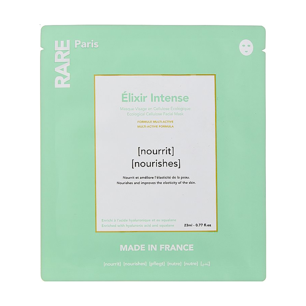 

Зволожувальна тканинна маска для обличчя RARE Paris Elixir Intence Ecological Cellulose Facial Mask, 23 мл