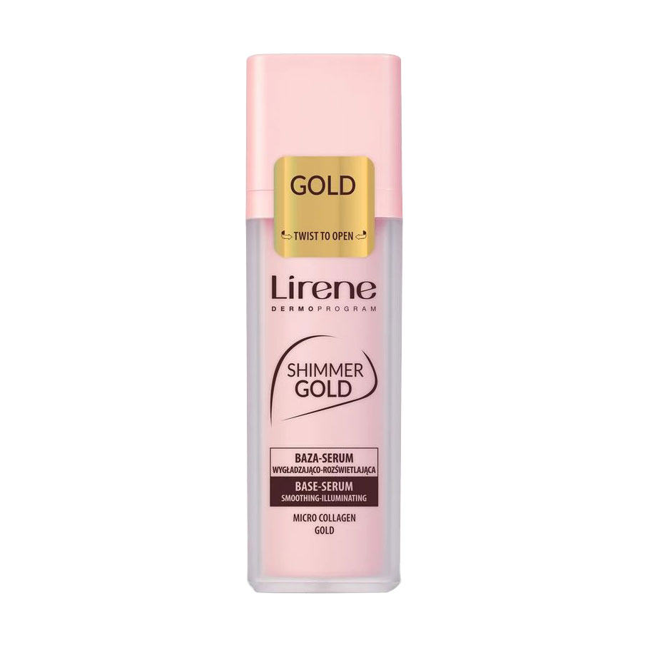 

Розгладжувальна та освітлювальна основа-сироватка для обличчя Lirene Shimmer Gold Base-Serum Smoothing-Illuminating, 30 мл