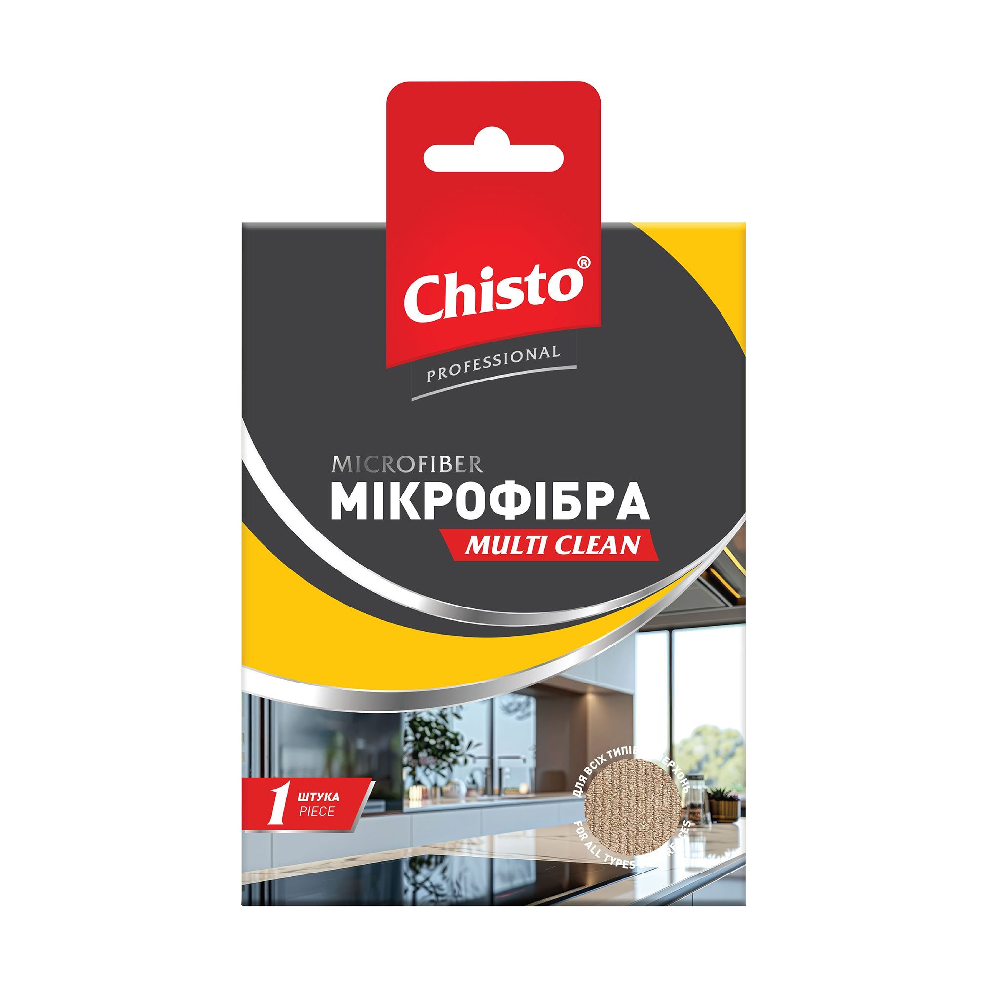 

Серветка з мікрофібри Chisto Multi Clean для всіх типів поверхонь, 34*35 см, 1 шт