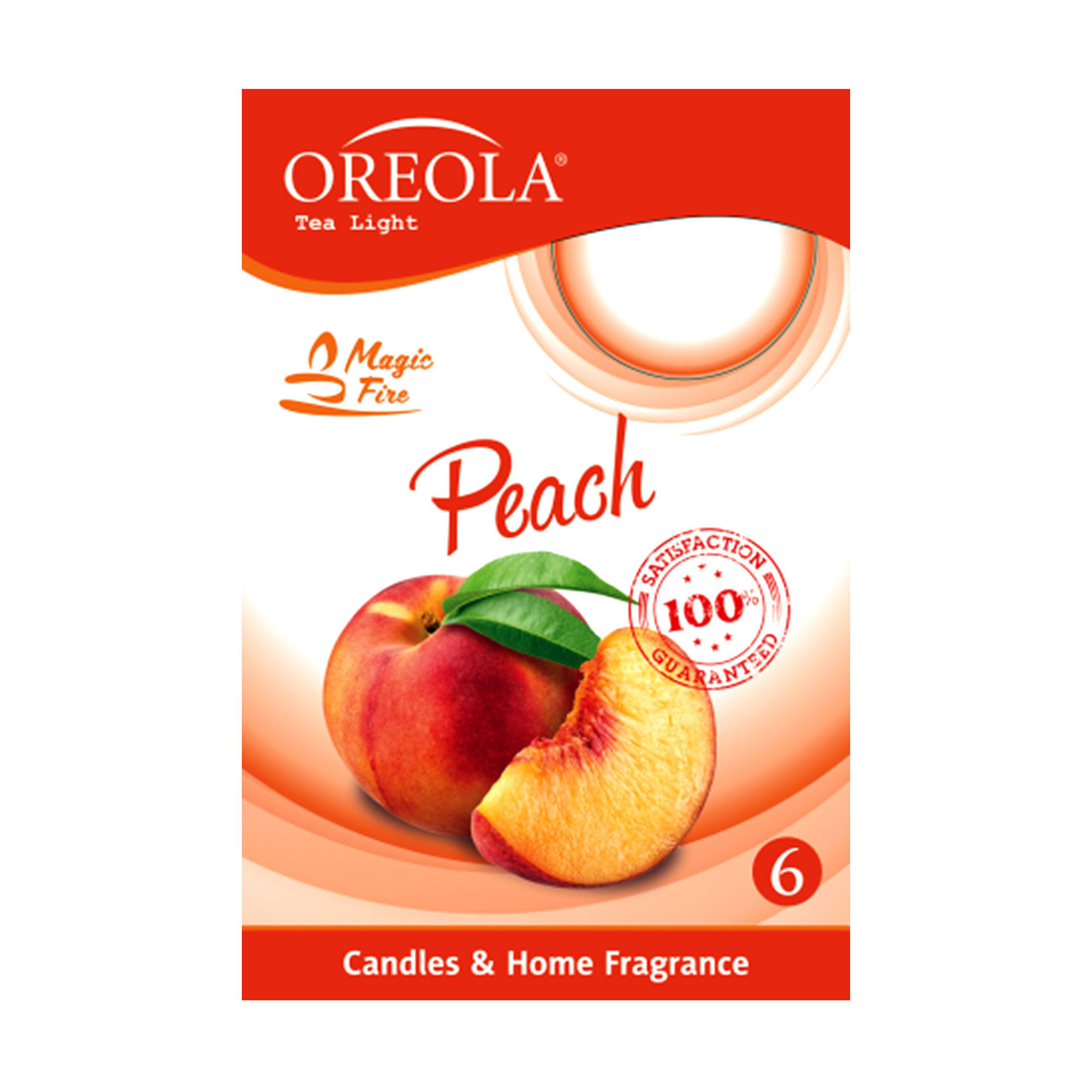 

Ароматична свічка Oreola Peach, 6 шт