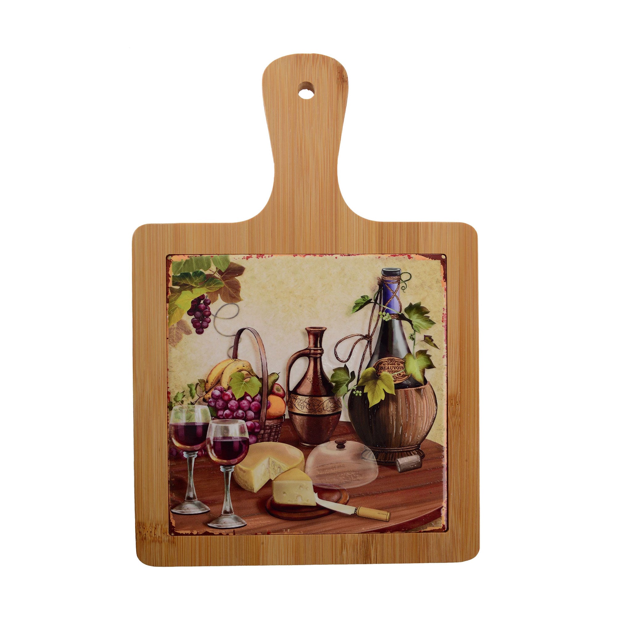 

Підставка під гаряче Limited Edition Wine & Cheese з бамбуковою ручкою, 18*28 см (B160071)