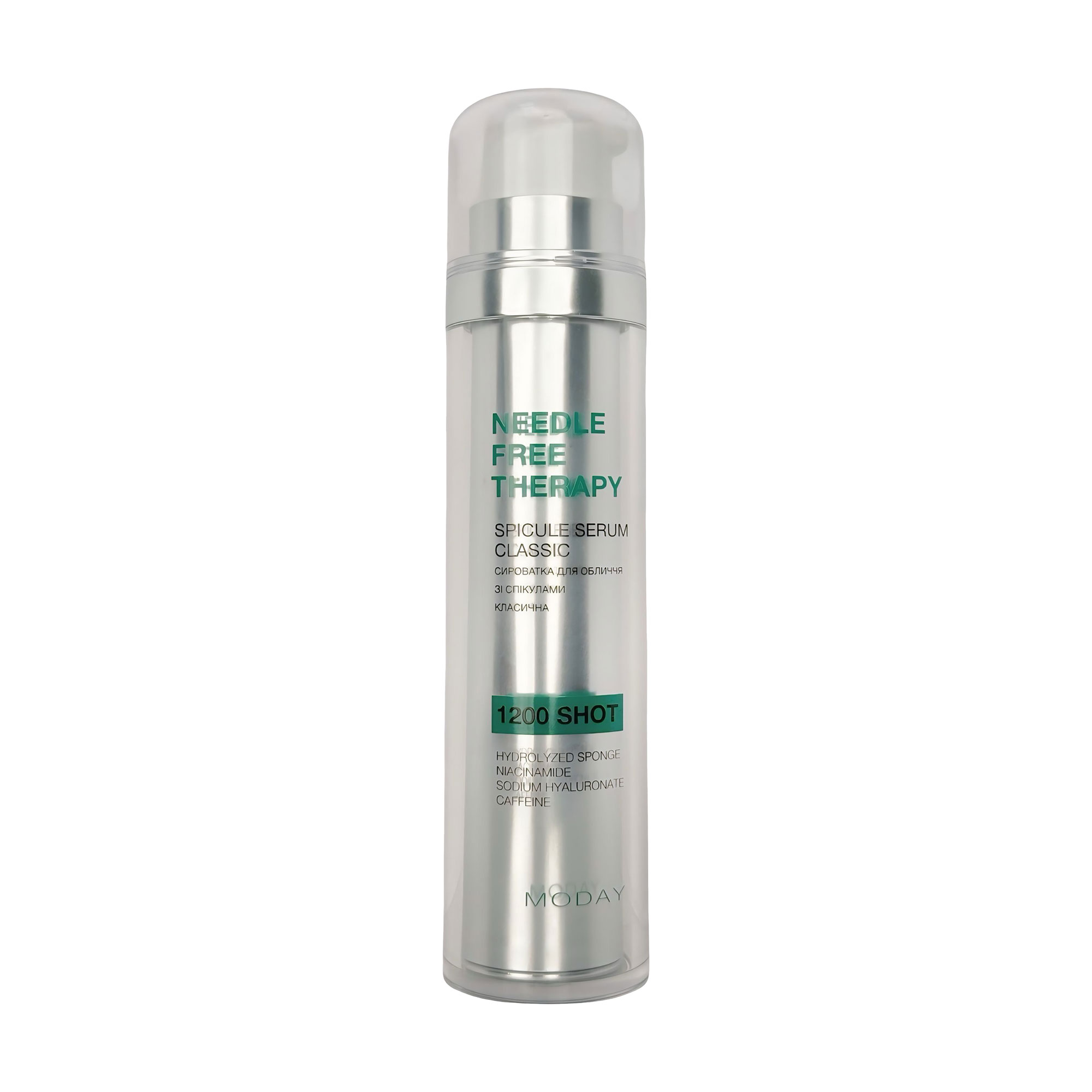 

Сироватка для обличчя moday Needle-Free Therapy Spicule Serum 1200 Shot зі спікулами, ніацинамідом, кофеїном та гіалуроновою кислотою, 50 мл