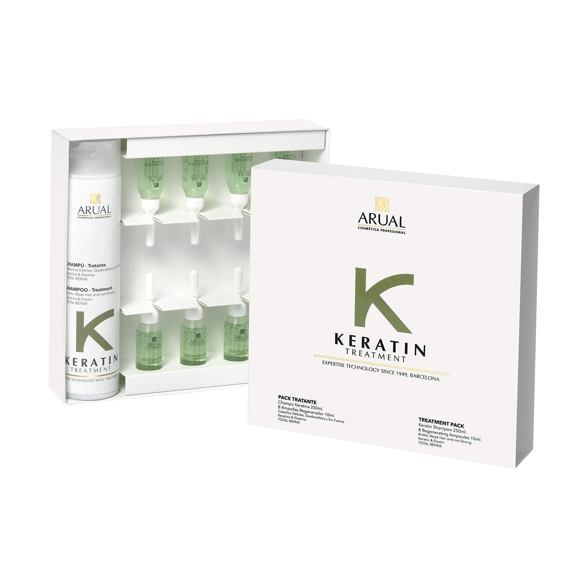 

Набір для ламкого та ослабленого волосся Arual Keratin Treatment Pack (шампунь, 250 мл + ампули, 8*10 мл)