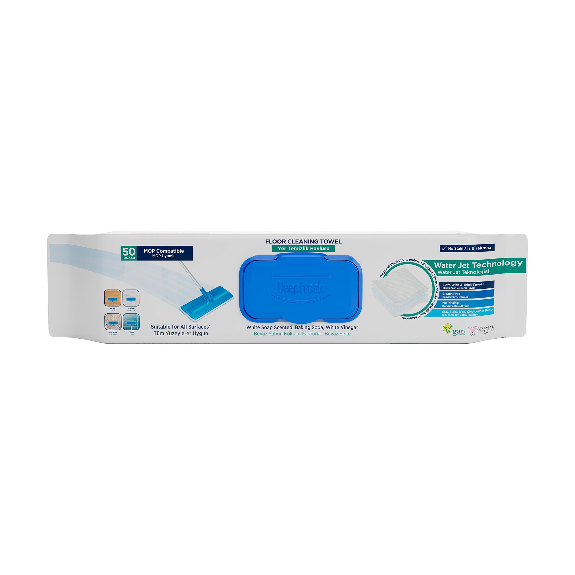 

Вологі серветки для прибирання підлоги Deep Fresh Мило, 50 шт