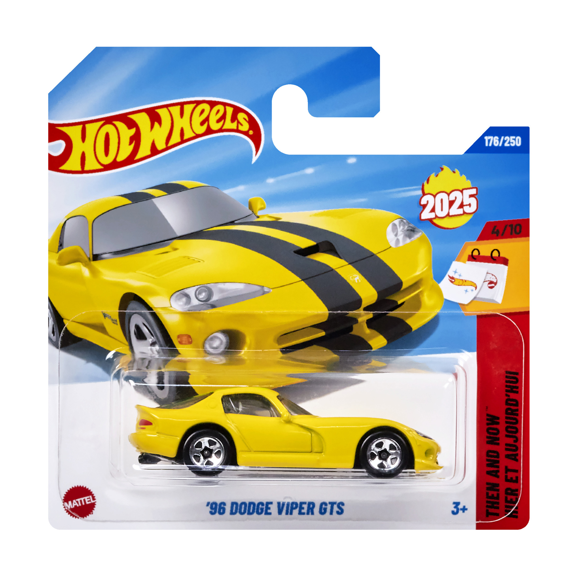 

Базовий автомобіль Hot Wheels 96 Dodge Viper GTS, жовтий, від 3 років, 11*3.5*11 см (5785)