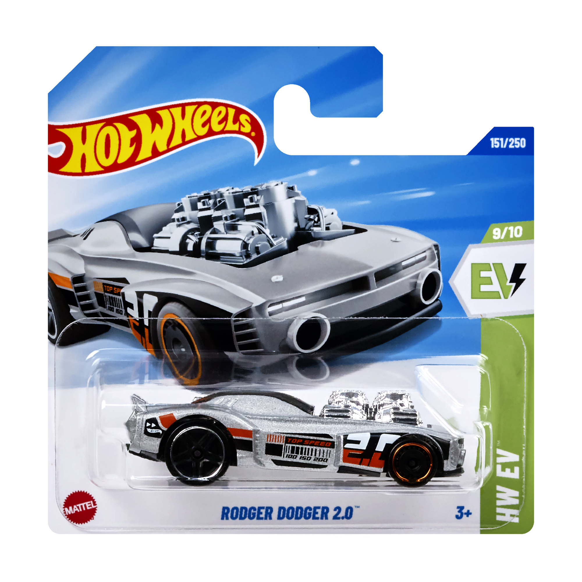 

Базовий автомобіль Hot Wheels Rodger Dodger 2.0, сірий, від 3 років, 11*3.5*11 см (5785)