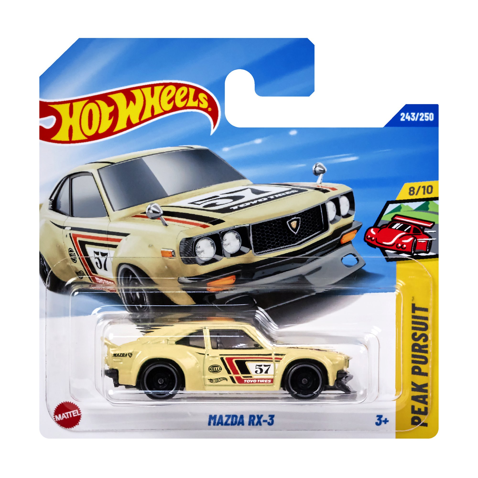 

Базовий автомобіль Hot Wheels Mazda RX-3, жовтий, від 3 років, 11*3.5*11 см (5785)