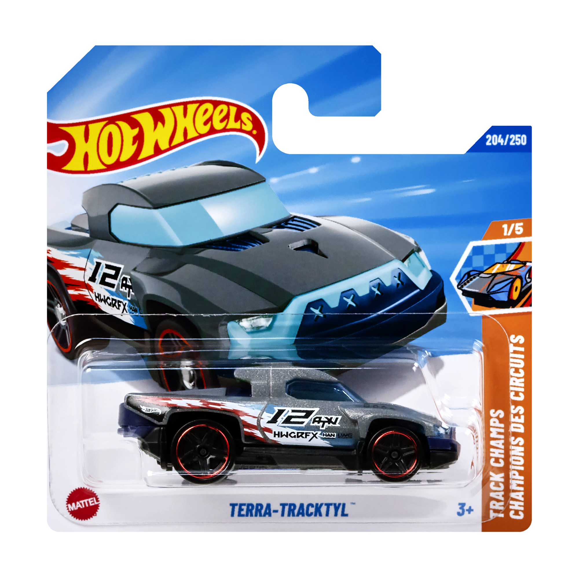 

Базовий автомобіль Hot Wheels Terra-Tracktyl, сірий, від 3 років, 11*3.5*11 см (5785)