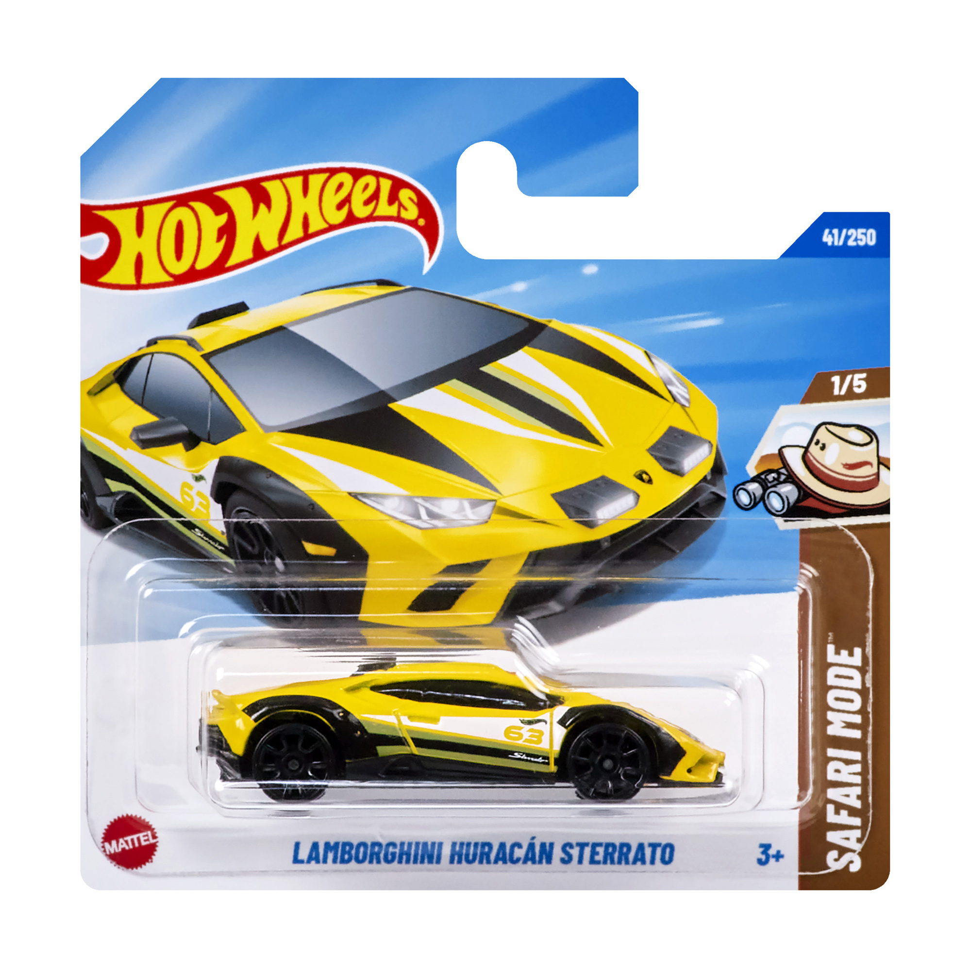 

Базовий автомобіль Hot Wheels Lamborghini Huracan Sterrato, жовтий, від 3 років, 11*3.5*11 см (5785)