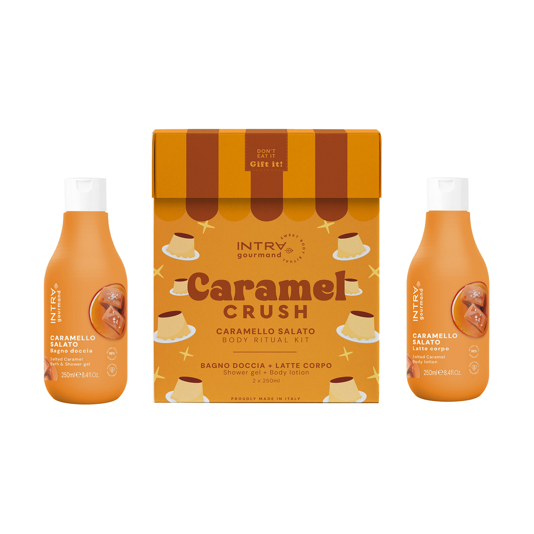 

Уцінка! Набір для тіла Intra Gourmand Caramel Crush (гель для душу, 250 мл + лосьйон для тіла, 250 мл)