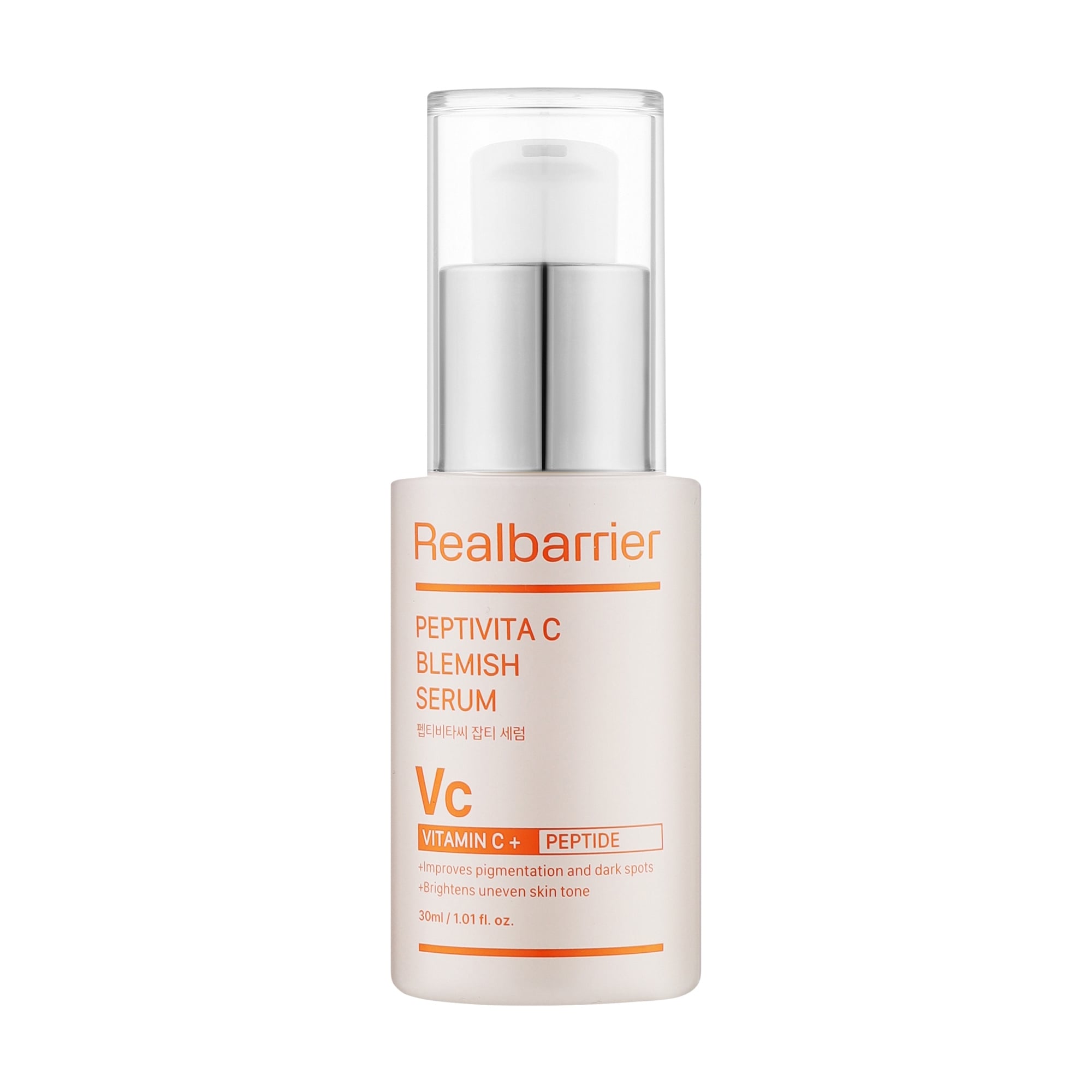 

Освітлювальна сироватка для обличчя Real Barrier Peptivita C Blemish Serum з вітаміном С та пептидами, 30 мл