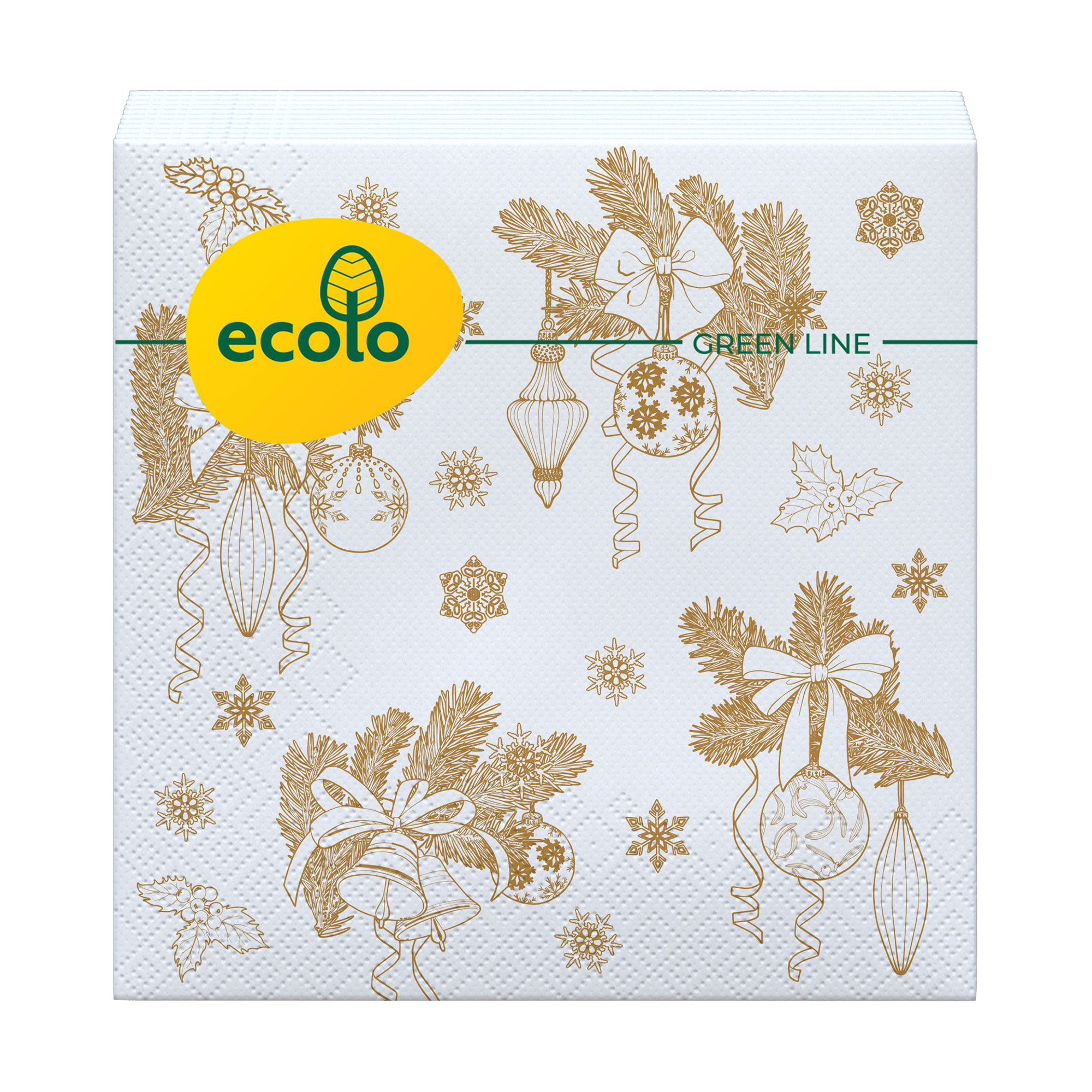 

Серветки столові RUTA Ecolo Новорічний мікс, 2-шарові, 33*33 см, 14 шт