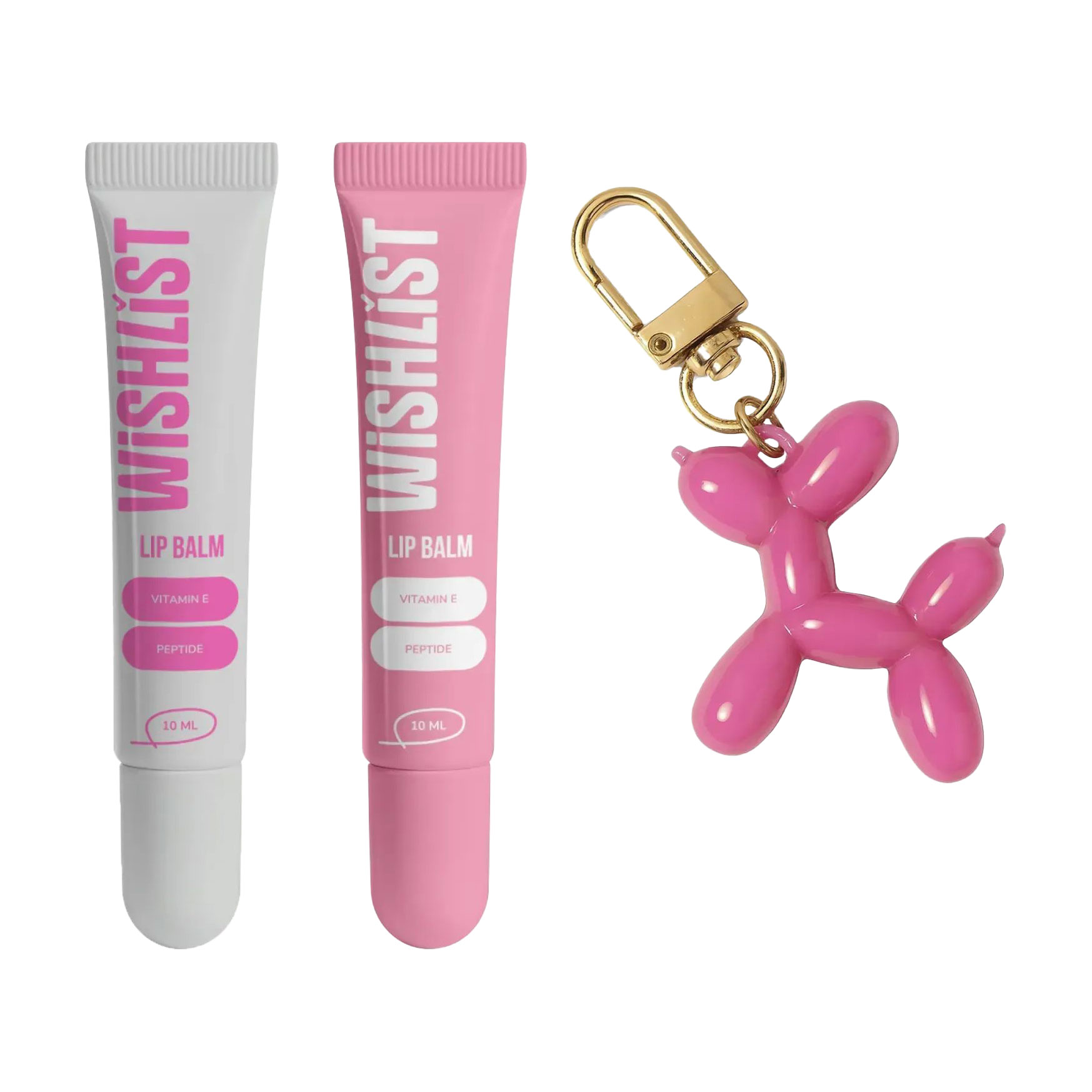 

Набір бальзамів-блисків для губ WISHLiST (Crystal Sorbet, 10 мл + Sweet Candy, 10 мл + брелок, 1 шт)