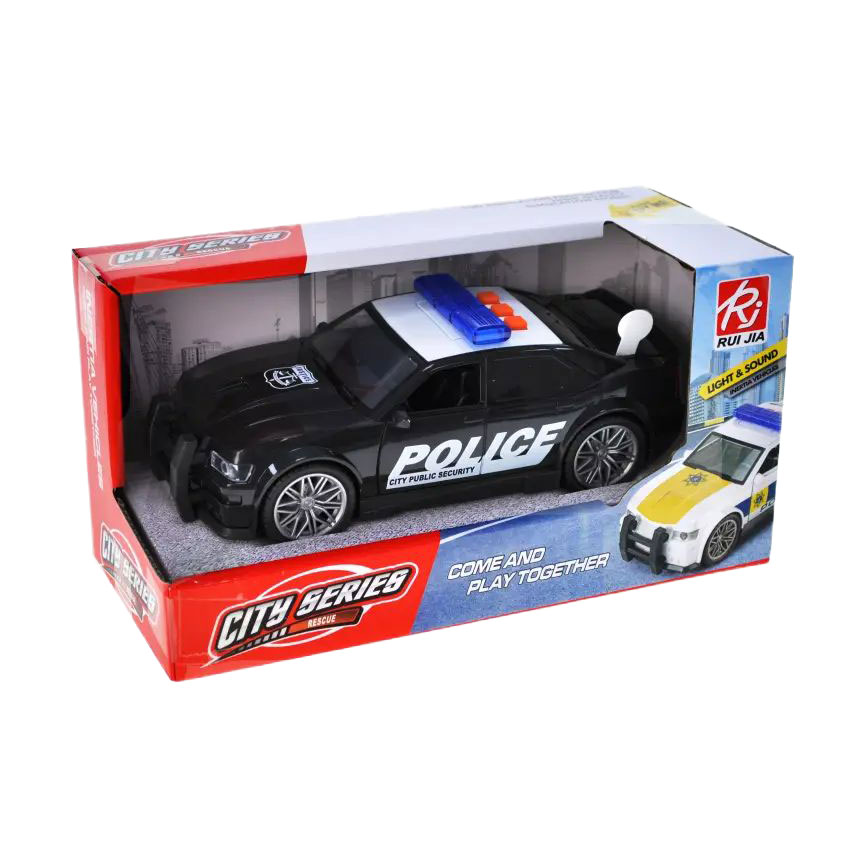 

Дитяча машинка YG Toys Поліція, інерційна, озвучена, зі світлом, в коробці, від 3 років, 22*10*11.8 см (RJ9821B)