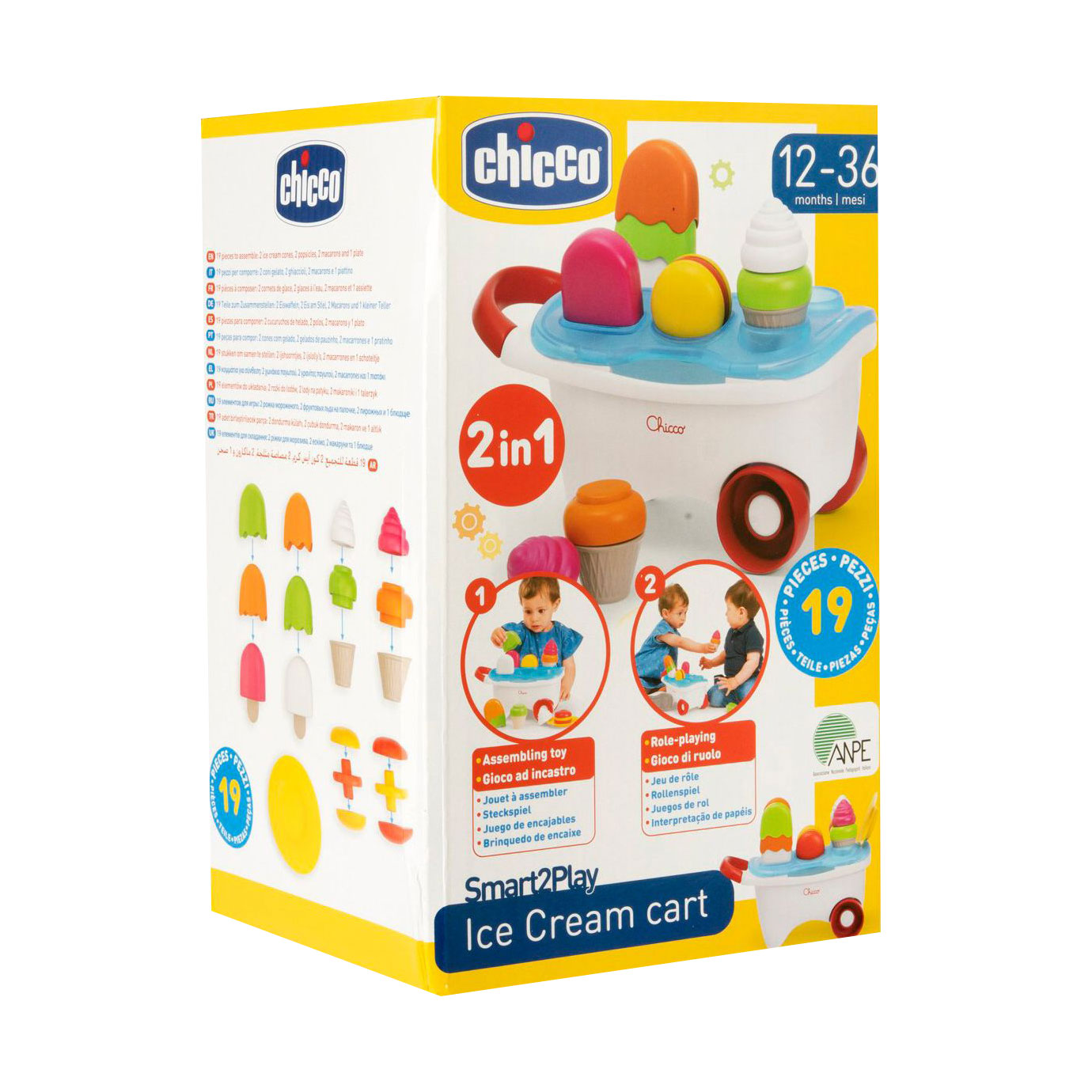 

Розвивальна іграшка-сортер Chicco Smart2Play Візок з морозивом, від 1 року (12149.00)
