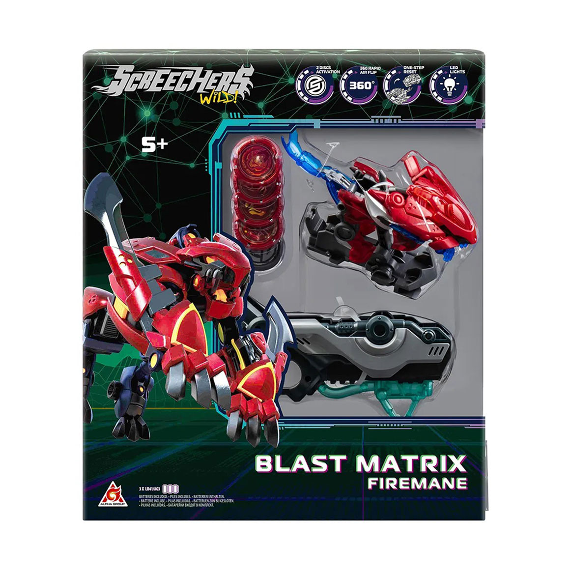 

Ігровий набір Screechers Wild! S5 L2 Файермен, 9*8*2 см, від 5 років, 9 деталей (EU686122)